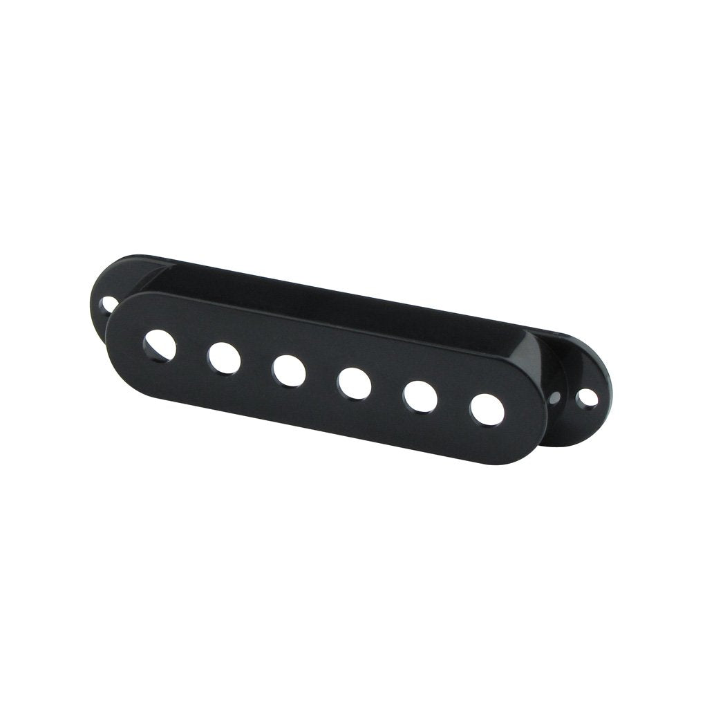 FLEOR Black Plastic 52/52/52mm Single Coil Pickup Cover 2T1V Tone Volume Control Knobs Switch Tip Bar Tip Set